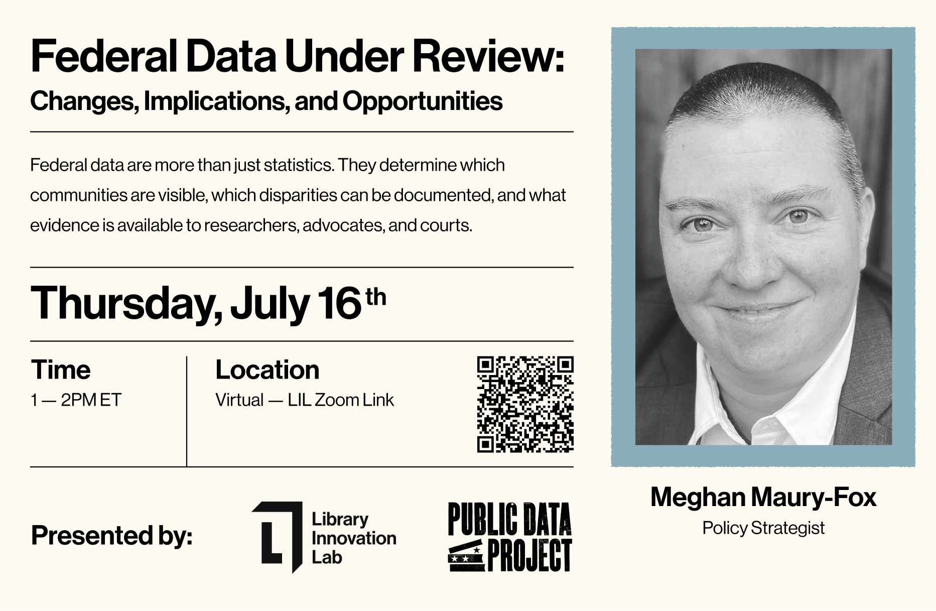 Banner for Federal Data Under Review: Changes, Implications, and Opportunities